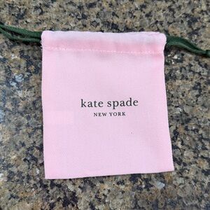 ♠️ Authentic Kate Spade dust bag. Drawstring jewelry bag. Iconic pink & green